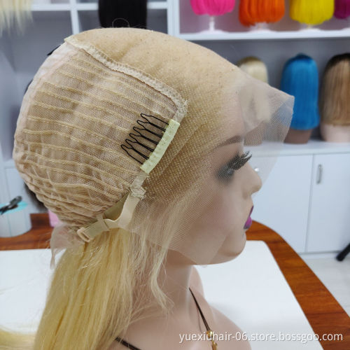 13x6 HD Lace Frontal 613 Human Hair Wig 180% Density Blonde Long Silky Straight Full Transparent 4x4 Lace Closure Wigs Vendor